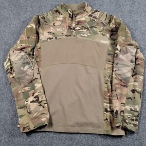 Tactical & Combat International Combat Shirt Mens XL Camo 1/4 Zip Padded Elbows